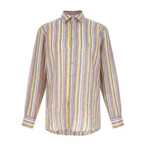 Etro Men's Striped Linen Shirt
